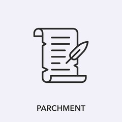parchment icon vector sign symbol