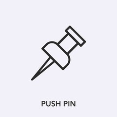 push pin icon vector sign symbol