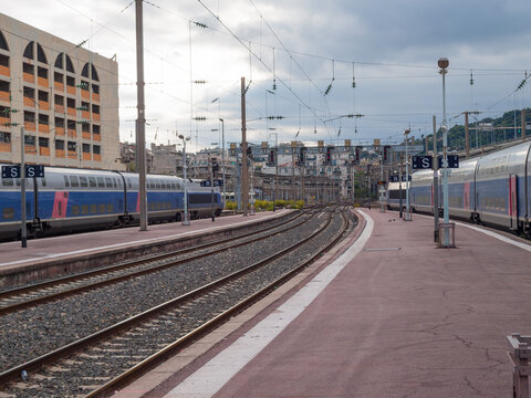 Railway station in Nice, France