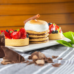 Rogel y patel de frutos rojos
