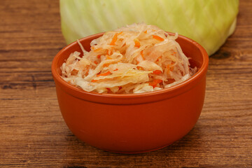 Pickled cabbage - sauerkraut in the bowl