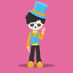 sugar-skull boy