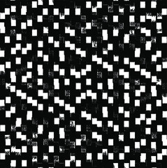 Rough, irregular texture composed of monochrome geometric elements. Overlay distressed grunge background. Abstract vector illustration. Isolated on white background. EPS10