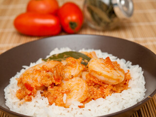 Indian coconut shrimp curry