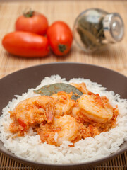 Indian coconut shrimp curry