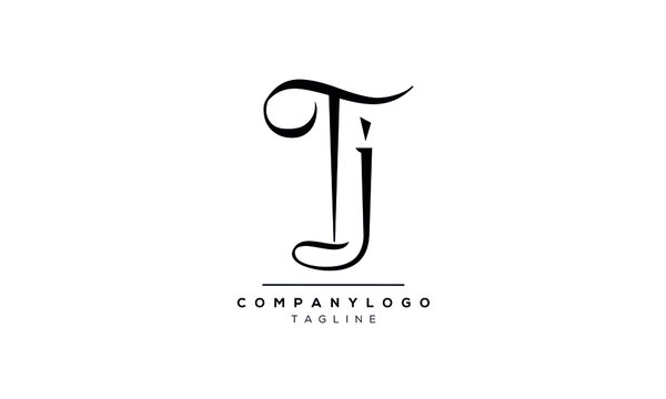 Alphabet letters Initials Monogram logo TJ,JT,J and T