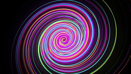 3d rendering stylish creative abstract background. colored lines swirling in spiral. Motion design bg of particles shaping lines, helix and abstract structures. 3d render