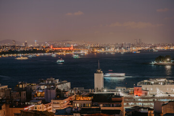 beautiful and modern Istanbul at night. A fusion of Asian and European culture in one city.
history and modernization in one place.