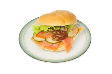 Smoked salmon roll