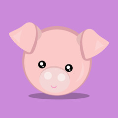 Animal face pig