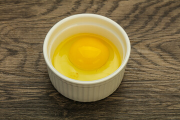 Raw Chicken egg in the bowl