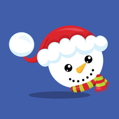 Christmas head snowman