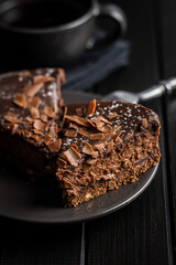 Sweet chocolate cheese cake.