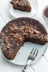 Sweet chocolate cheese cake.