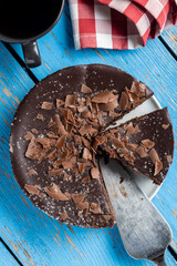 Sweet chocolate cheese cake.