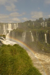The mighty Iguazu River and Waterfalls between Brazil and Argentina