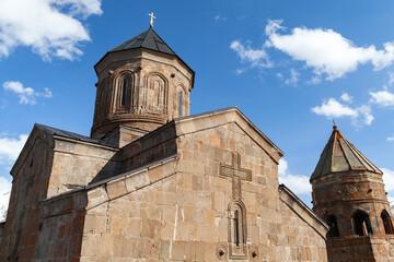 Fototapeta na wymiar Gergeti Trinity Church. Kazbek, Georgia