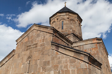 Fototapeta na wymiar Gergeti Trinity Church exterior