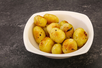 Roasted baby potato in the bowl
