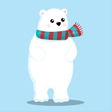 Merry christmas polar bear