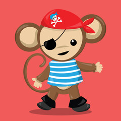 Obraz na płótnie Canvas Pirate monkey
