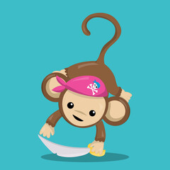 Pirate pink monkey
