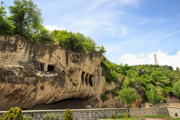 Historical rock tombs in Kastamonu, Turkey