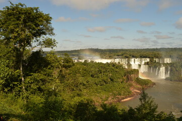 The powerful and mighty Iguazu (Iguacu) Waterfalls between Brazil and Argentina