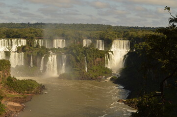 The powerful and mighty Iguazu (Iguacu) Waterfalls between Brazil and Argentina