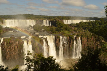 The powerful and mighty Iguazu (Iguacu) Waterfalls between Brazil and Argentina
