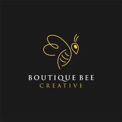 Butterfly line art monoline logo template