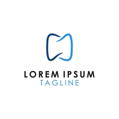 Simple minimalist dental logo template