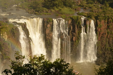 The powerful and mighty Iguazu (Iguacu) Waterfalls between Brazil and Argentina