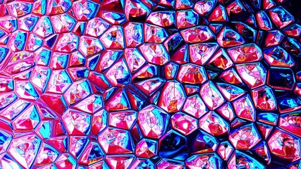 3d rendring abstract iridescent fluid background. Beautiful wavy glass surface of liquid with pattern, gradient color and flow waves on it. Creative bright bg