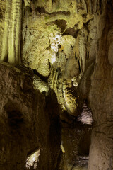 Stalactites of Hoellgrotten Caves in Baar, Switzerland