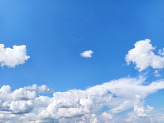Naklejka na ściany i meble blue sky with clouds and negative space