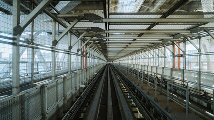 a view from inside a train
