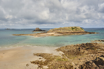 Grand Be and Petit Be islands in Saint Malo, Brittany, France