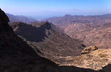 Gran Canaria, landscape of the central part of the island, Las Cumbres, ie The Summits, October 
