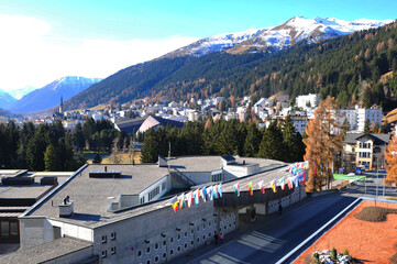 The Congress Center of Davos, Europe's highest city in the Swiss Alps