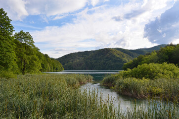 Obraz premium Plitvice Lakes National Park - Peaceful and bucolic lake 