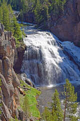 waterfall in the mountains