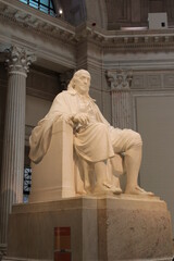 Benjamin Franklin Monument, Franklin Institute, Philadelphia, Pennsylvania, United States of America. - obrazy, fototapety, plakaty