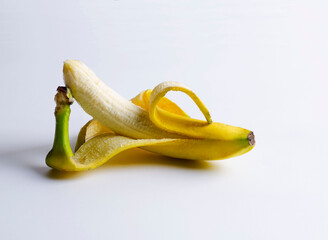 Sexy banana resting in a funny position, advetisement, humor