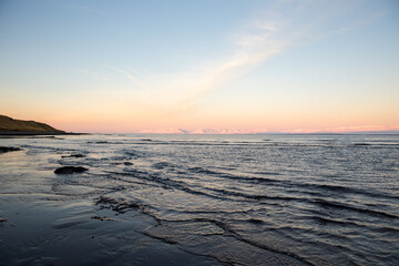 Obraz premium Sunset in fjords of Northwest Iceland