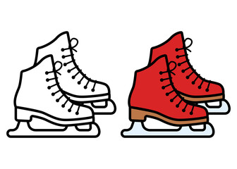 Skates icon on white background, vector illustration