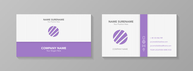 Business card design with modern icons. Vector