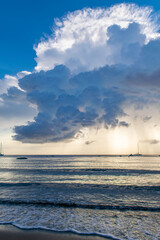 Evening Storm on a Beach