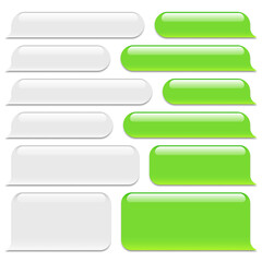 Blank vector message bubbles. Chat or messenger speech bubble. SMS text frame. Short message sending.