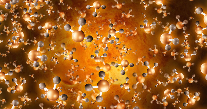 3d illustration Venus with the detection of phosphine and phosphorus in Venus' atmosphere. And indicators of possible life.This element of this image was adorned by NASA